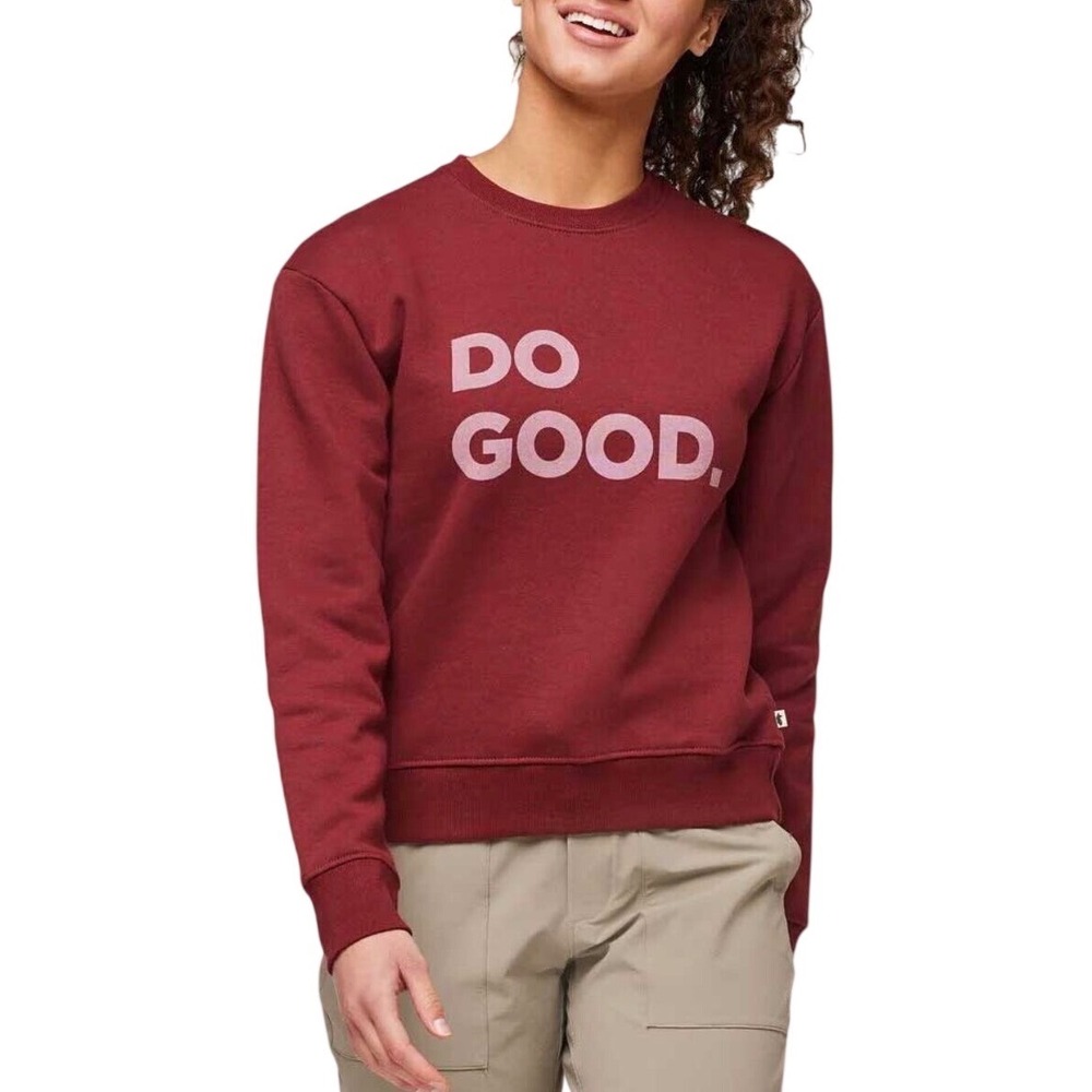 COTOPAXI Do Good Organic Cotton Crewneck Sweatshirt SZ XL Maroon Burgundy Casual